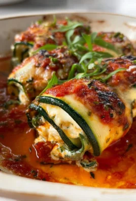 Delicious homemade Zucchini Rollatini with cheese and herbs