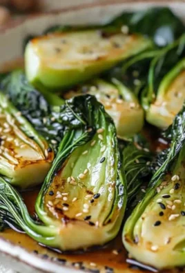 Delicious sautéed bok choy cooked in a skillet with garlic and sesame oil