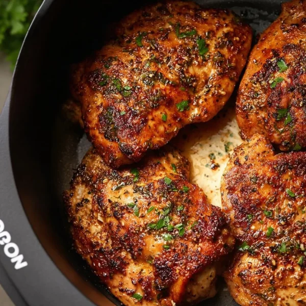 Air fryer garlic butter chicken cooked to perfection with rich butter sauce