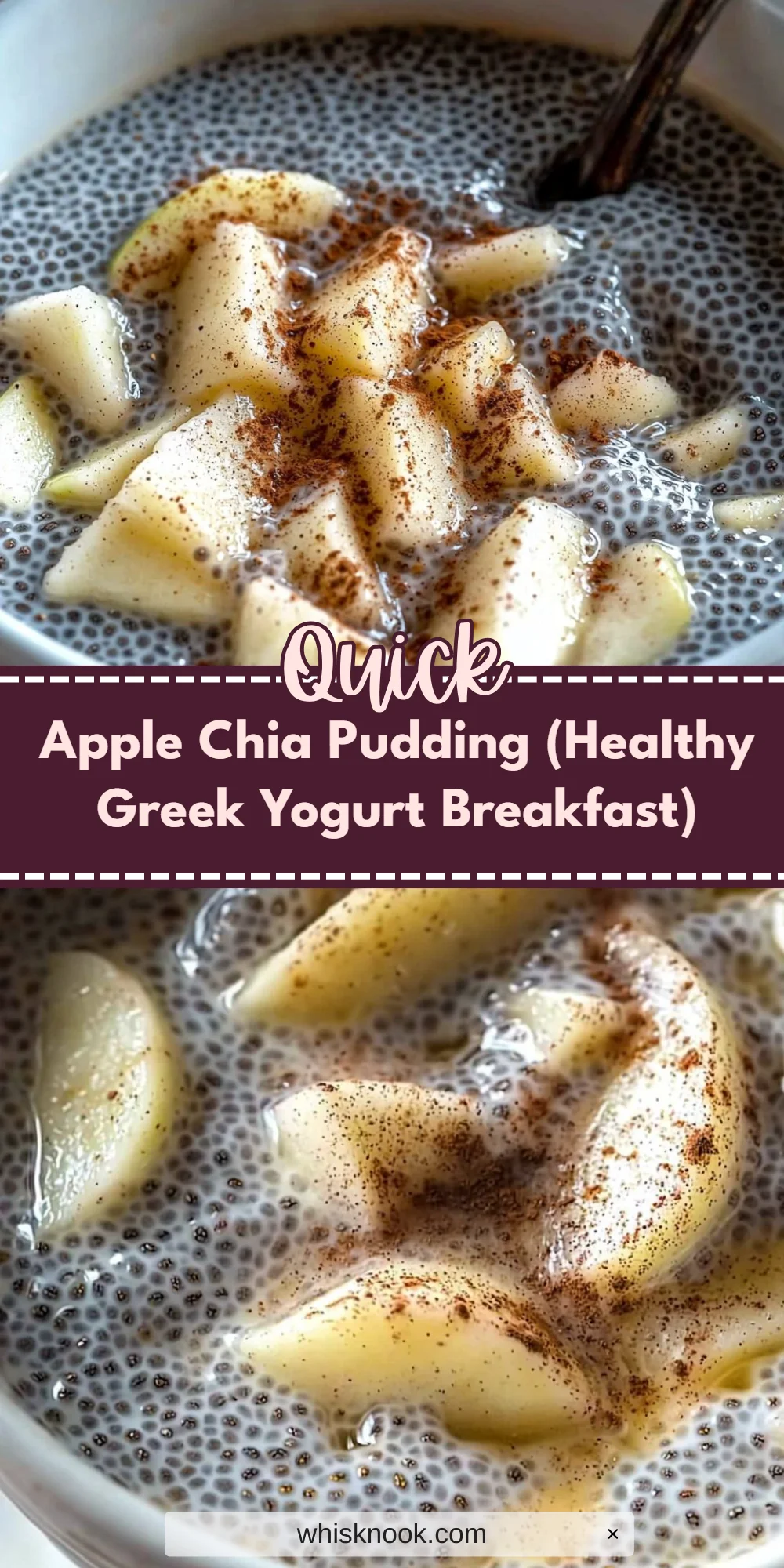 Apple Chia Pudding (Healthy Greek Yogurt Breakfast)