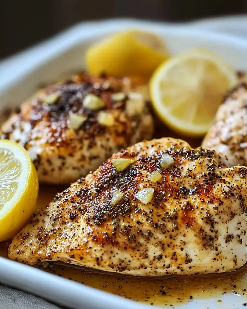 Baked Garlic Lemon Pepper Chicken