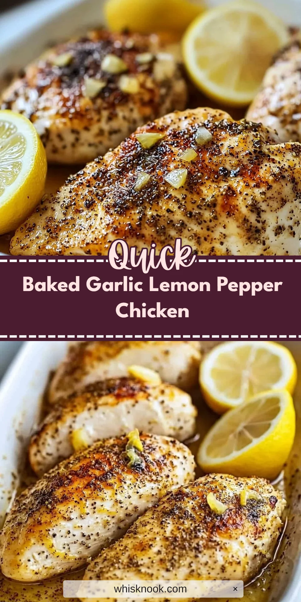 Baked Garlic Lemon Pepper Chicken
