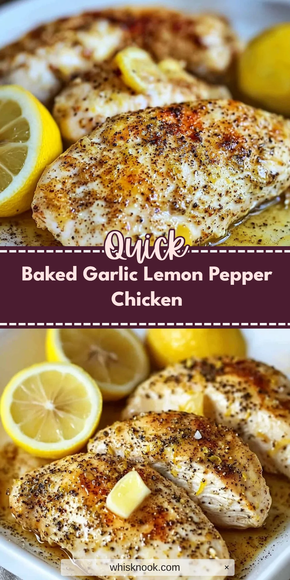 Baked Garlic Lemon Pepper Chicken