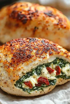 Delicious air fryer stuffed chicken breast with savory filling.