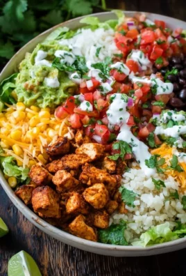 Delicious Chicken Burrito Bowl with fresh toppings and vibrant colors.