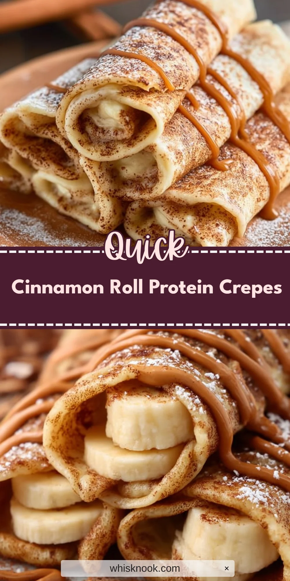 Cinnamon Roll Protein Crepes