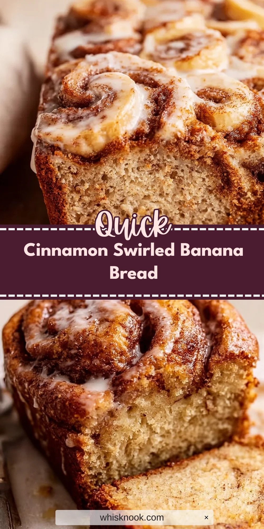 Cinnamon Swirled Banana Bread