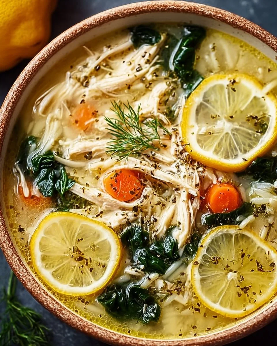 Classic Greek Lemon Chicken Soup