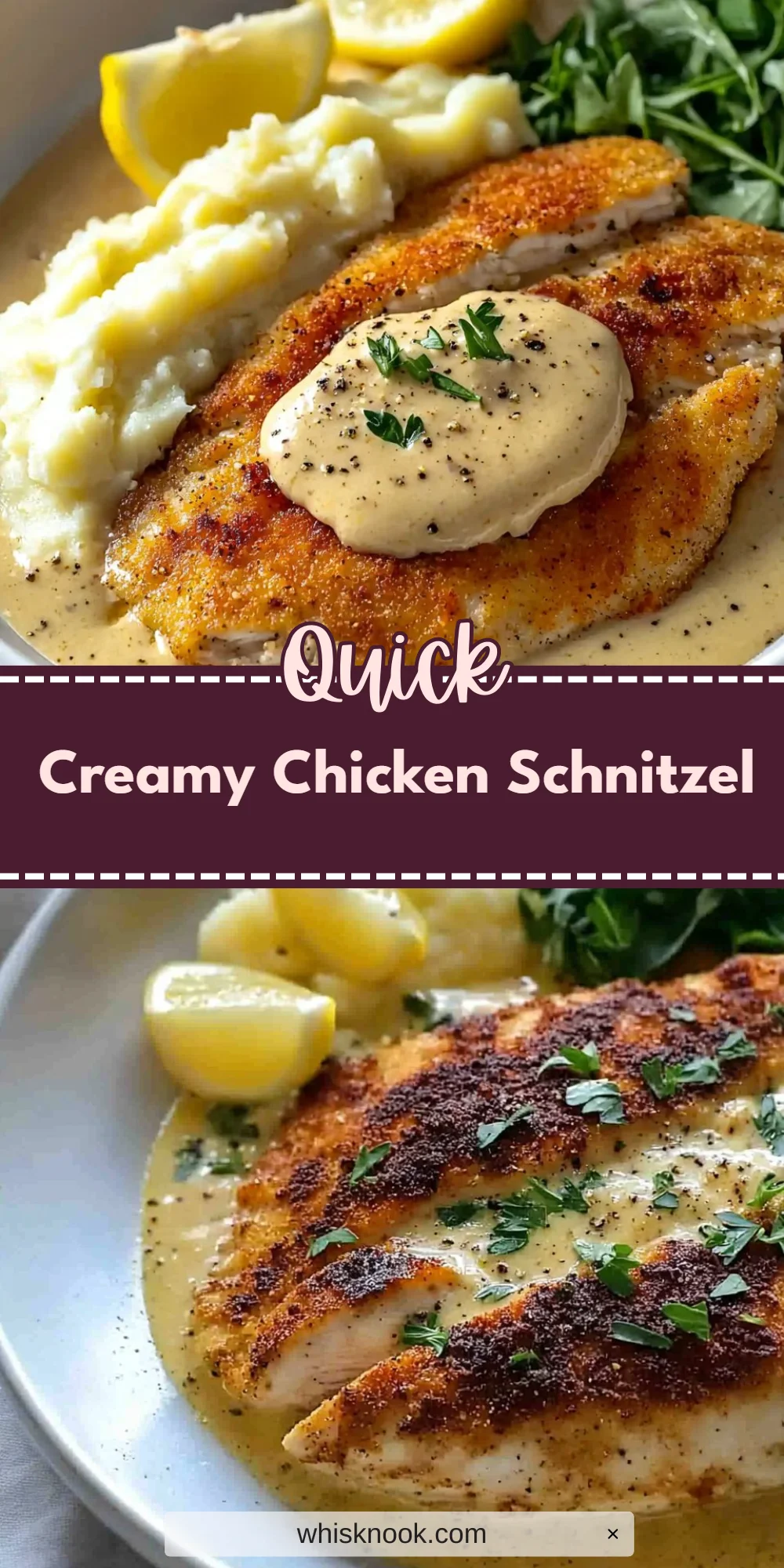 Creamy Chicken Schnitzel