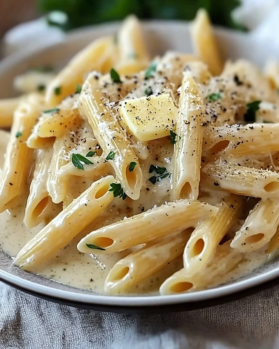 Creamy Garlic Penne Pasta
