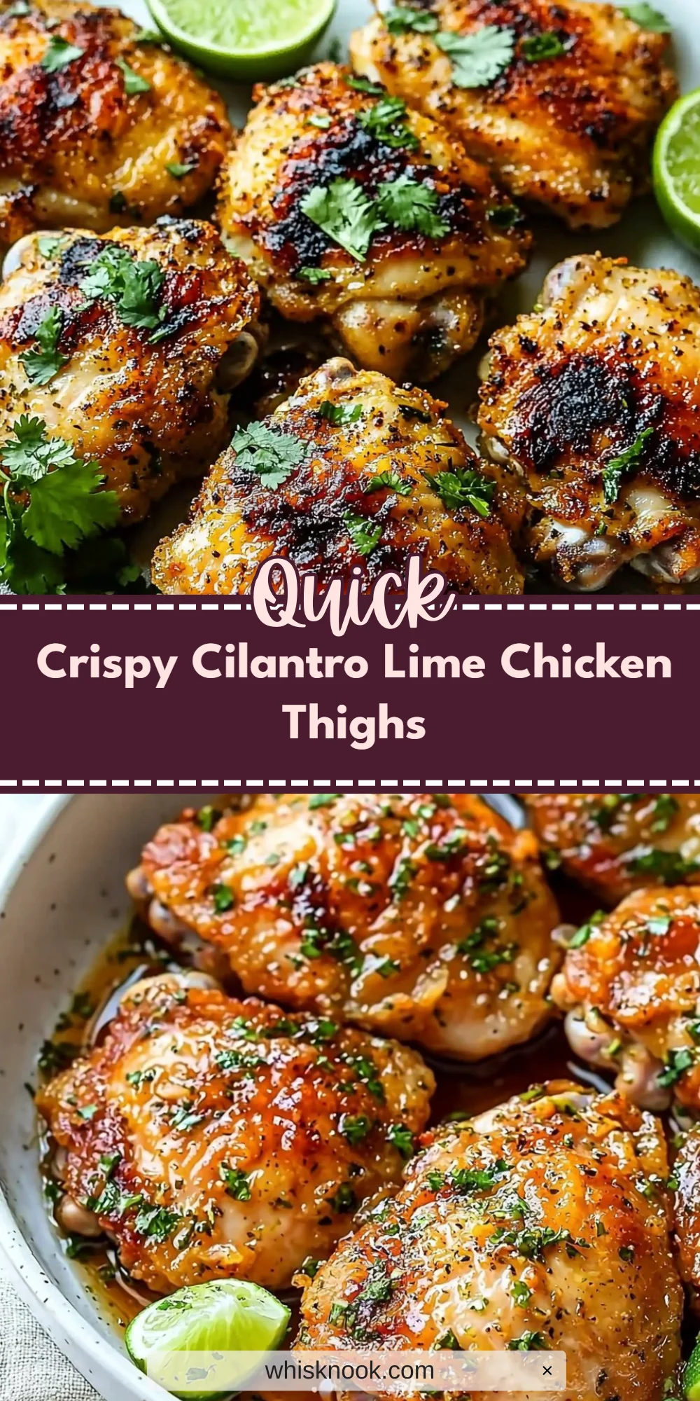 Crispy Cilantro Lime Chicken Thighs