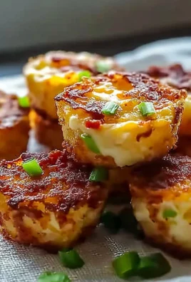 Crispy loaded hashbrown bites served on a plate for a delicious snack