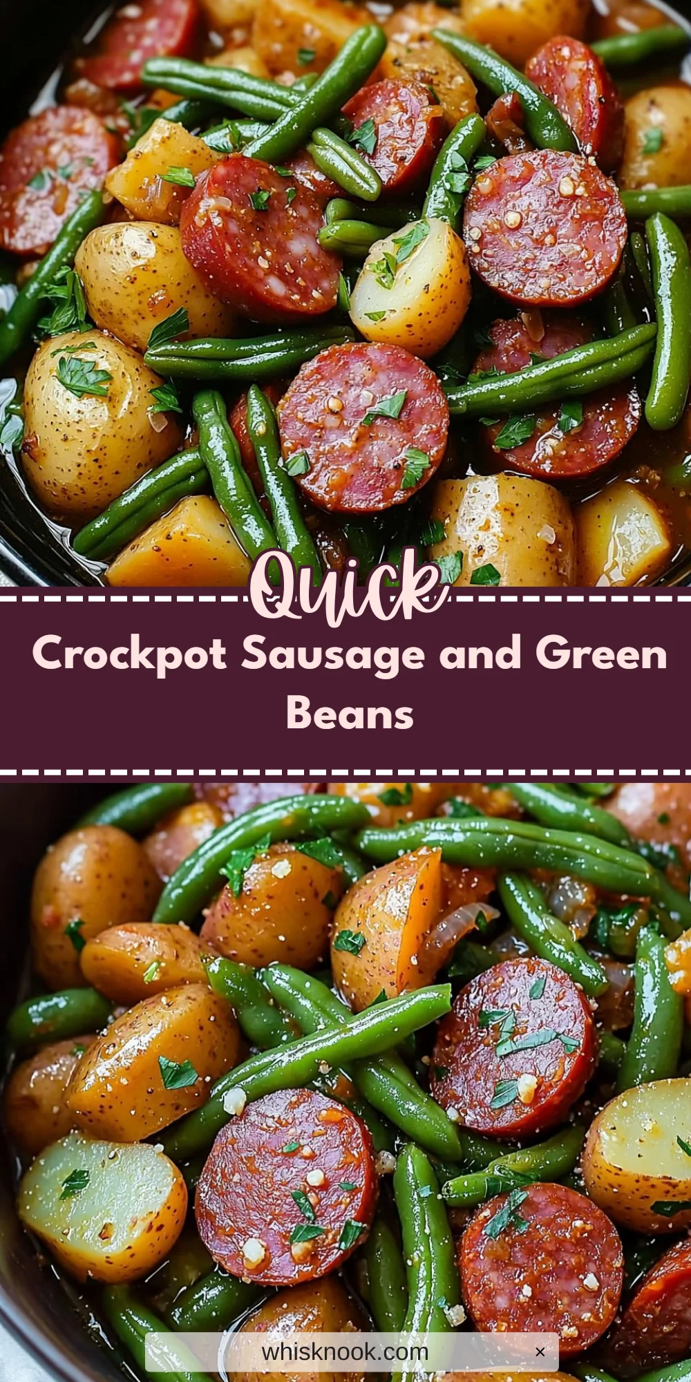 Crockpot Sausage and Green Beans
