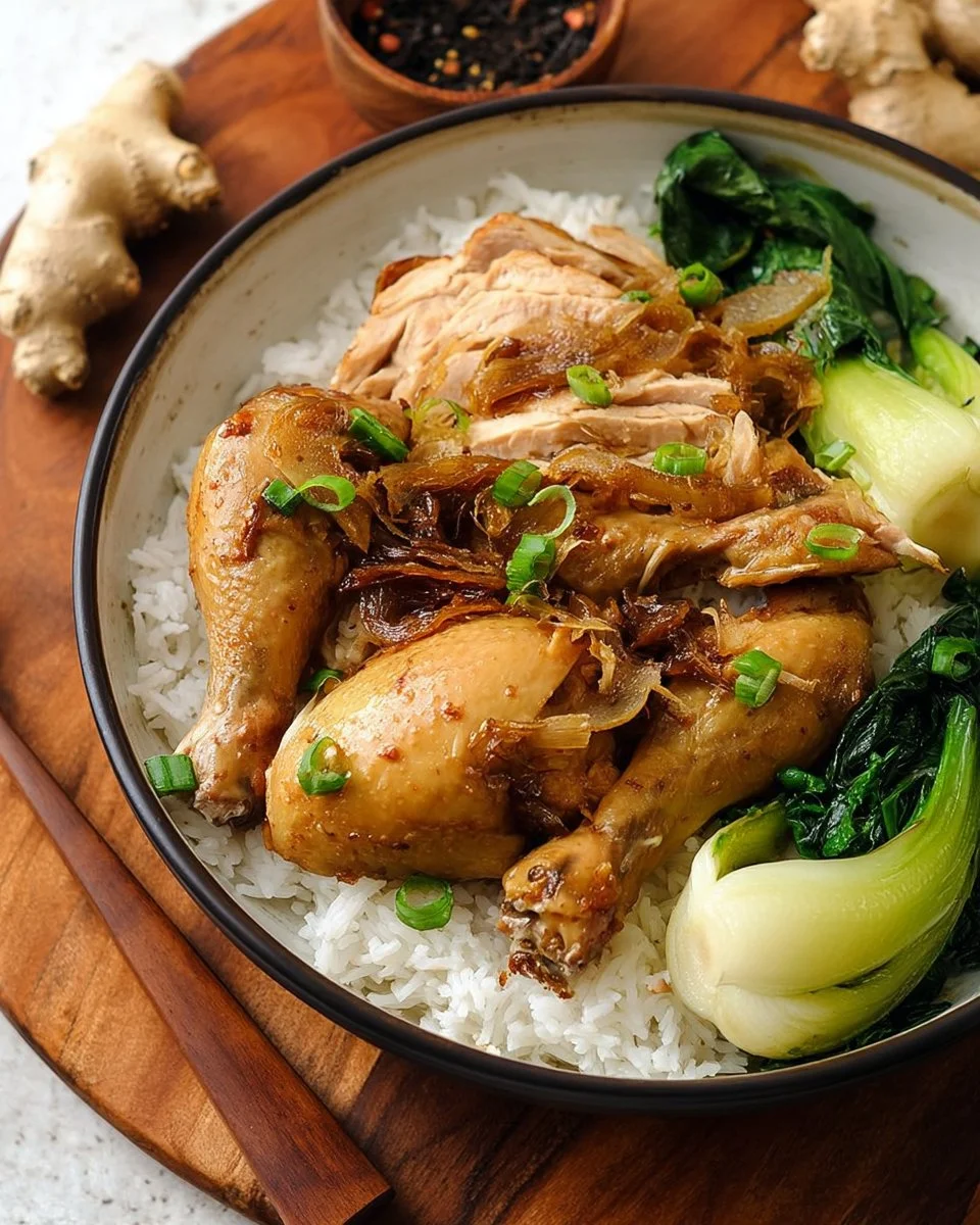 Ginger Poached Chicken Drumsticks