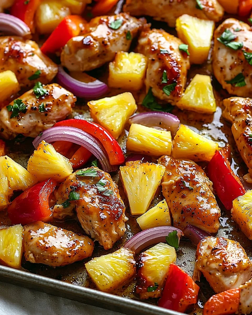 Hawaiian Chicken Sheet Pan