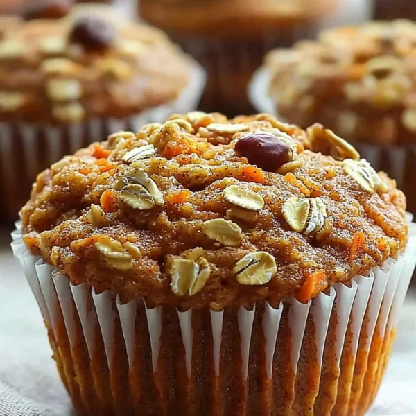 Healthy carrot cake protein muffins ready for a delicious snack or breakfast.