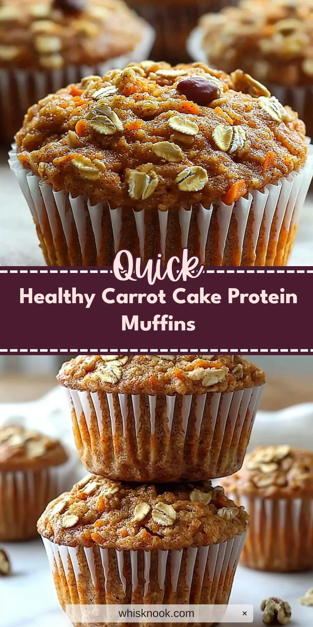 Healthy Carrot Cake Protein Muffins