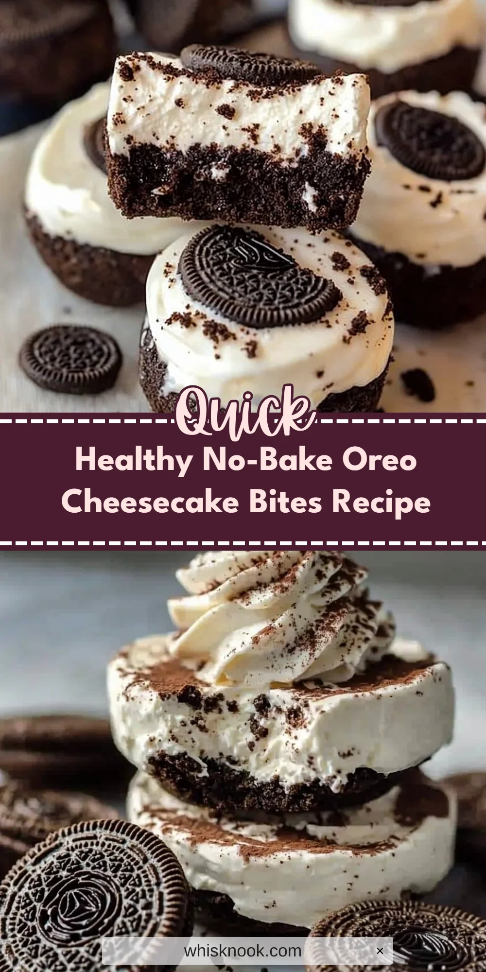 Healthy No-Bake Oreo Cheesecake Bites Recipe