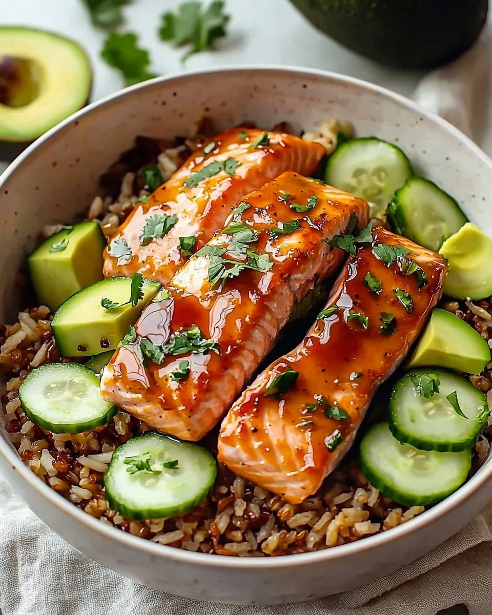 Honey Glazed Salmon Bowl: Quick, Healthy & Delicious Dinner
