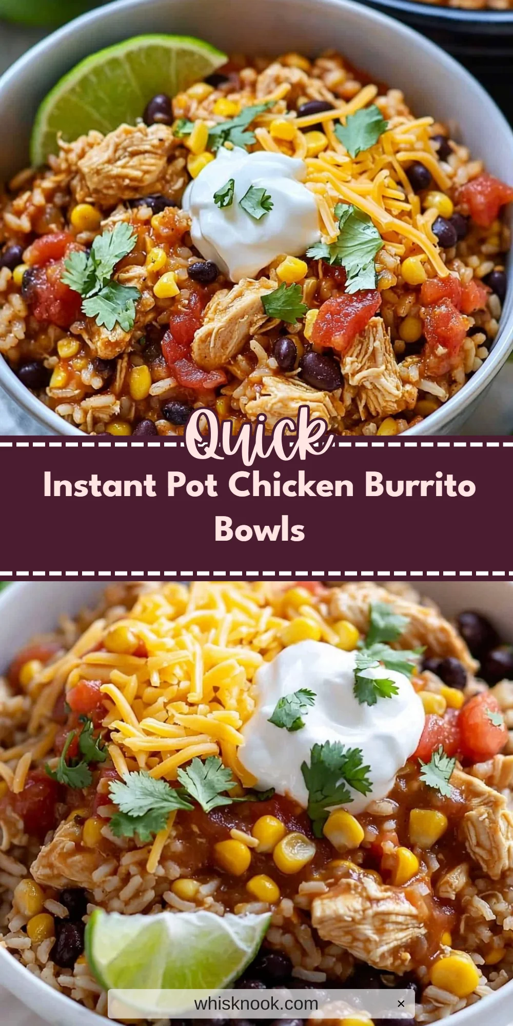 Instant Pot Chicken Burrito Bowls