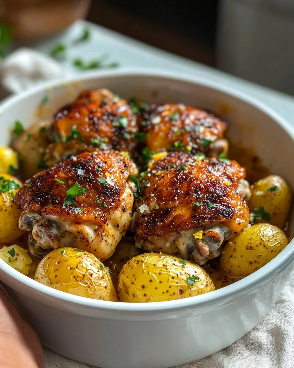Lemon garlic parmesan chicken thighs