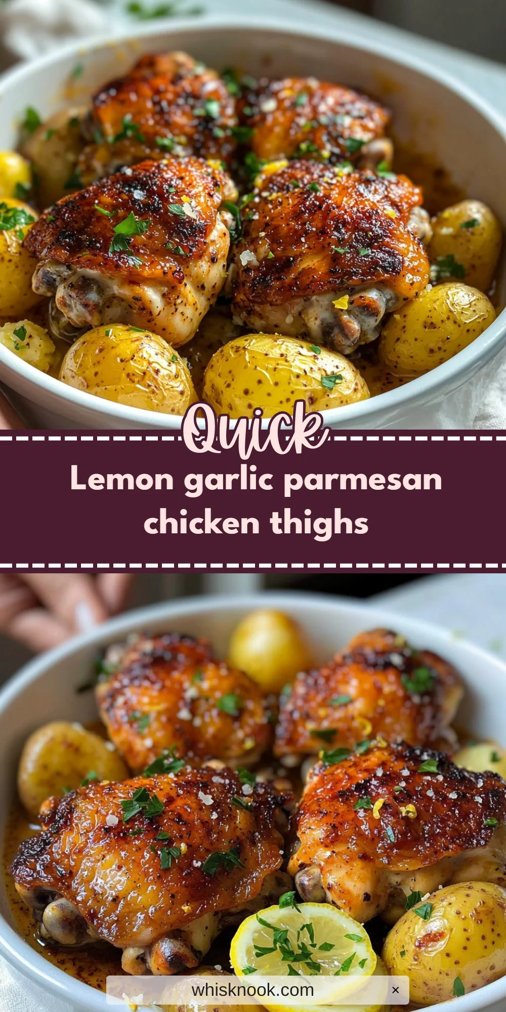 Lemon garlic parmesan chicken thighs