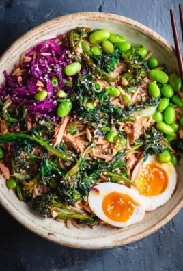 High-protein miso bowl with vibrant vegetables and grains