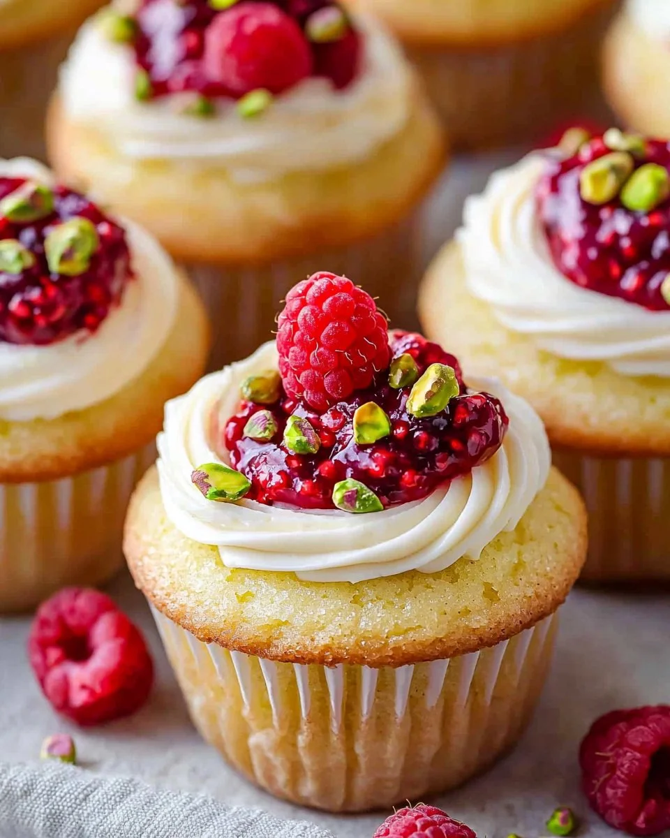 Moist Lemon Cupcakes with Raspberry Filling