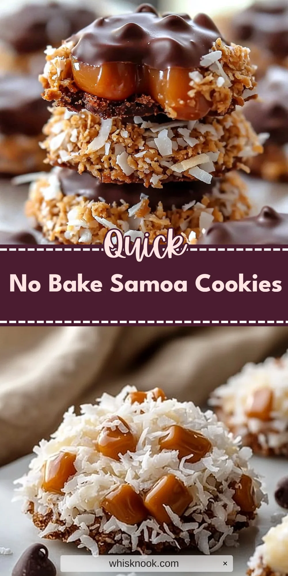 No Bake Samoa Cookies