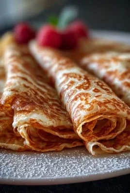 Delicious oatmeal crepes served with fresh fruits and maple syrup.