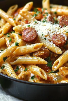 One-Pot Creamy Spicy Cajun Sausage Pasta served in a bowl