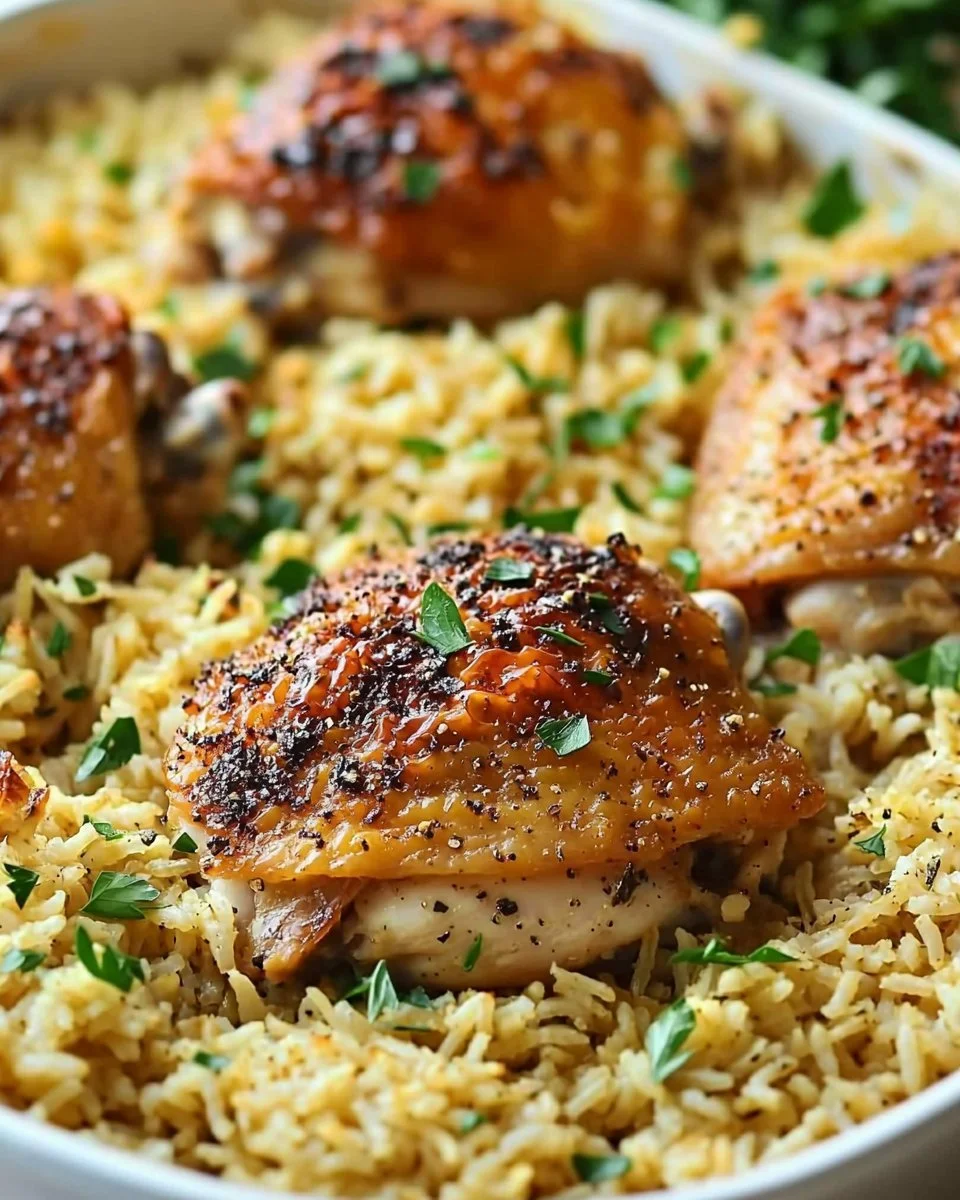 Oven-Baked Chicken and Rice