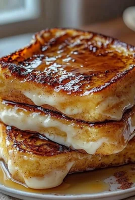 Delicious Overnight Crème Brûlée French Toast served with caramelized sugar topping