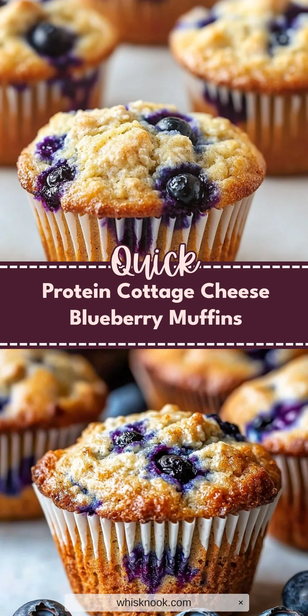 Protein Cottage Cheese Blueberry Muffins