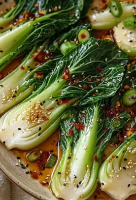 Quick Bok Choy with Ginger Chili Sauce dish