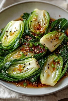 Quick bok choy with ginger chili sauce served as a healthy side dish