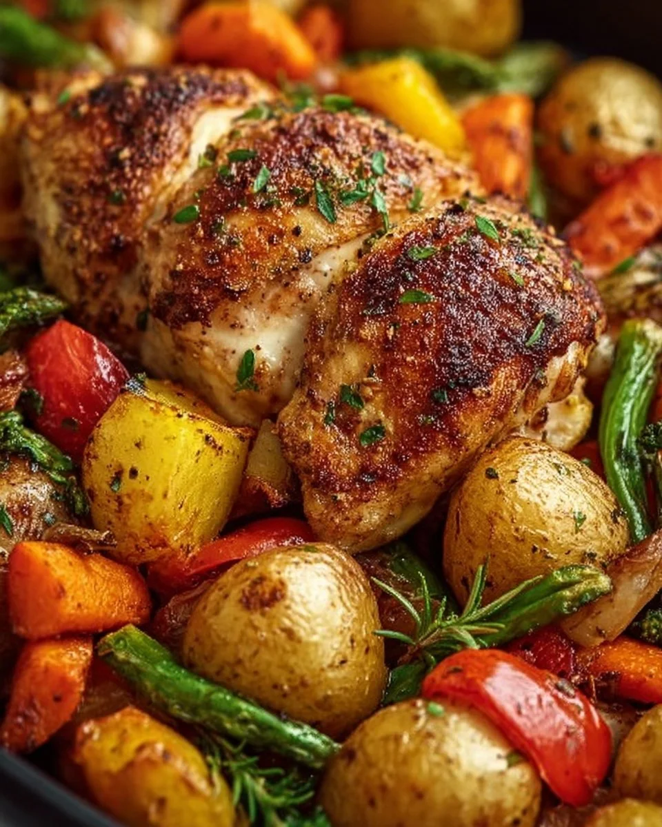 Roasted Garlic Chicken and Vegetables
