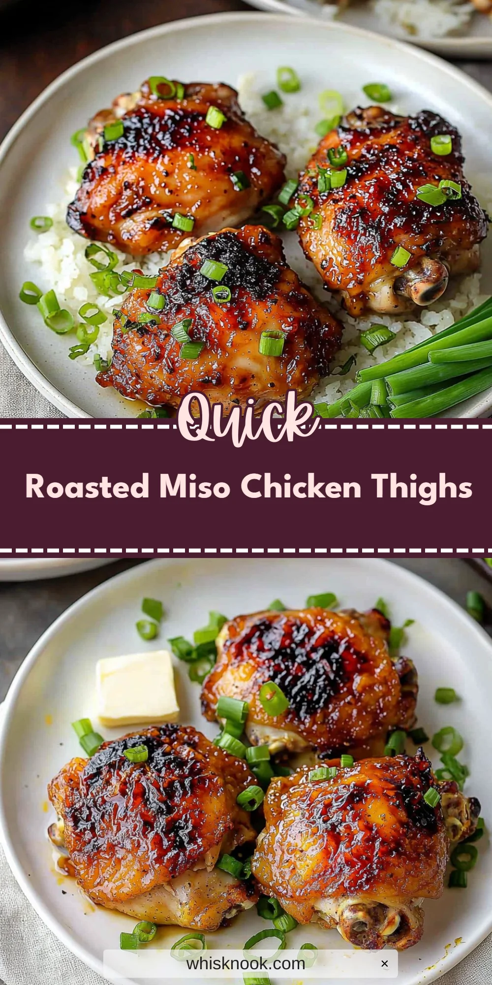 Roasted Miso Chicken Thighs