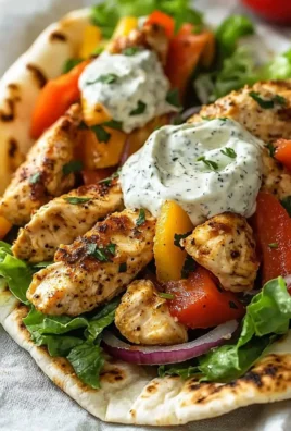 Sheet pan chicken pitas with herby ranch sauce and fresh vegetables.