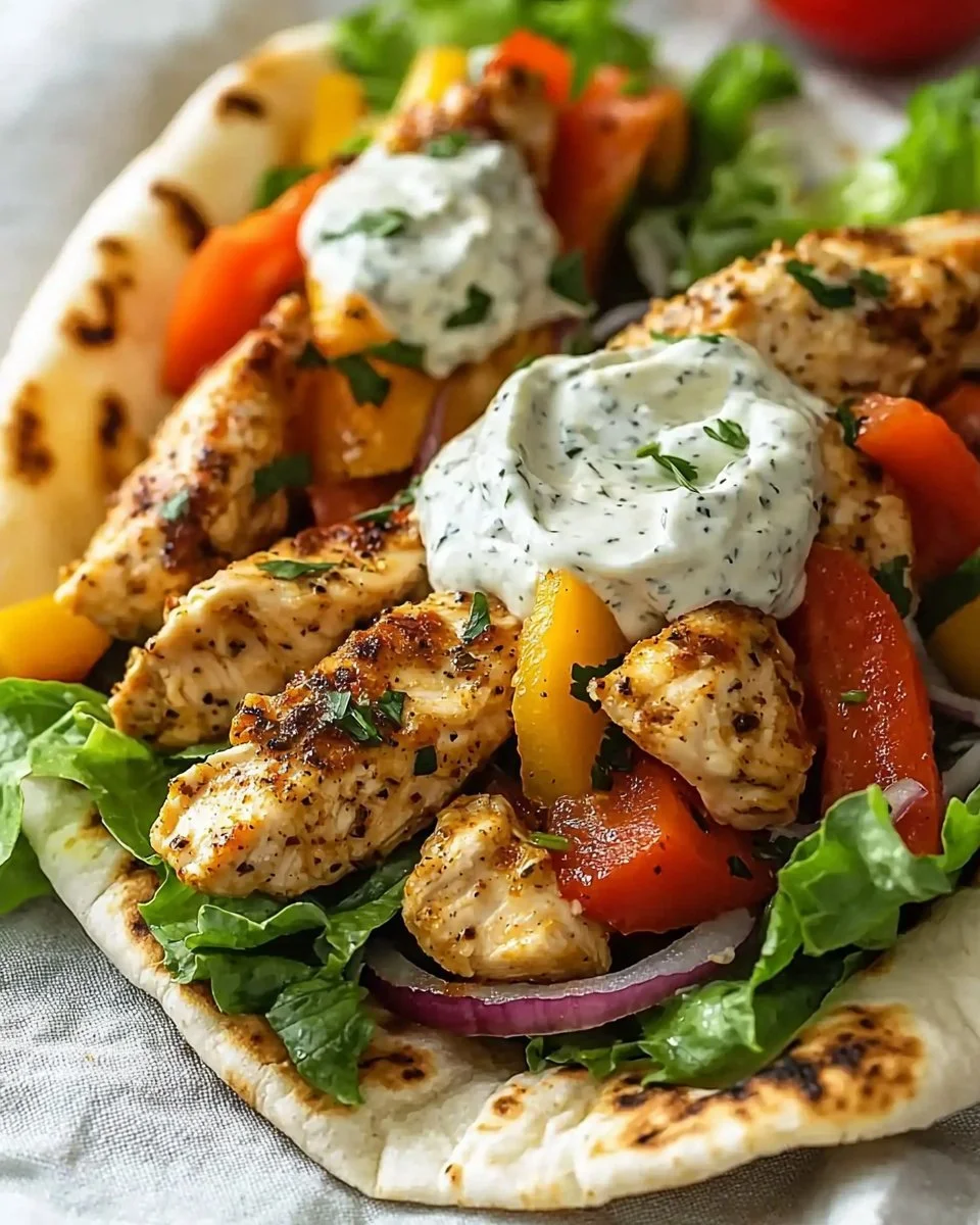 Sheet Pan Chicken Pitas with Herby Ranch Recipe