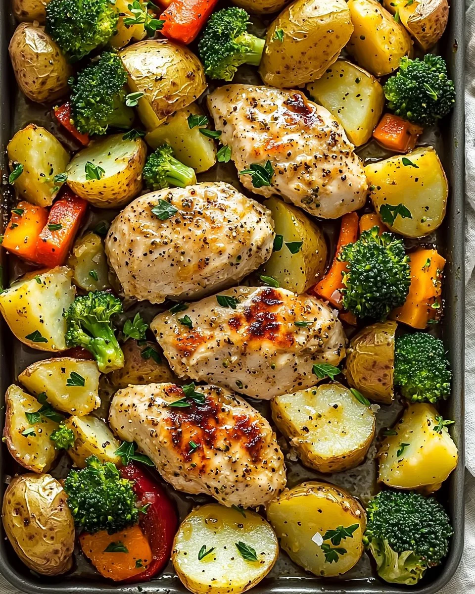 Sheet Pan Garlic Butter Chicken and Veggies