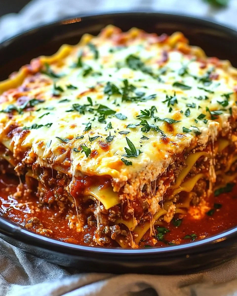 Simple Crockpot Lasagna