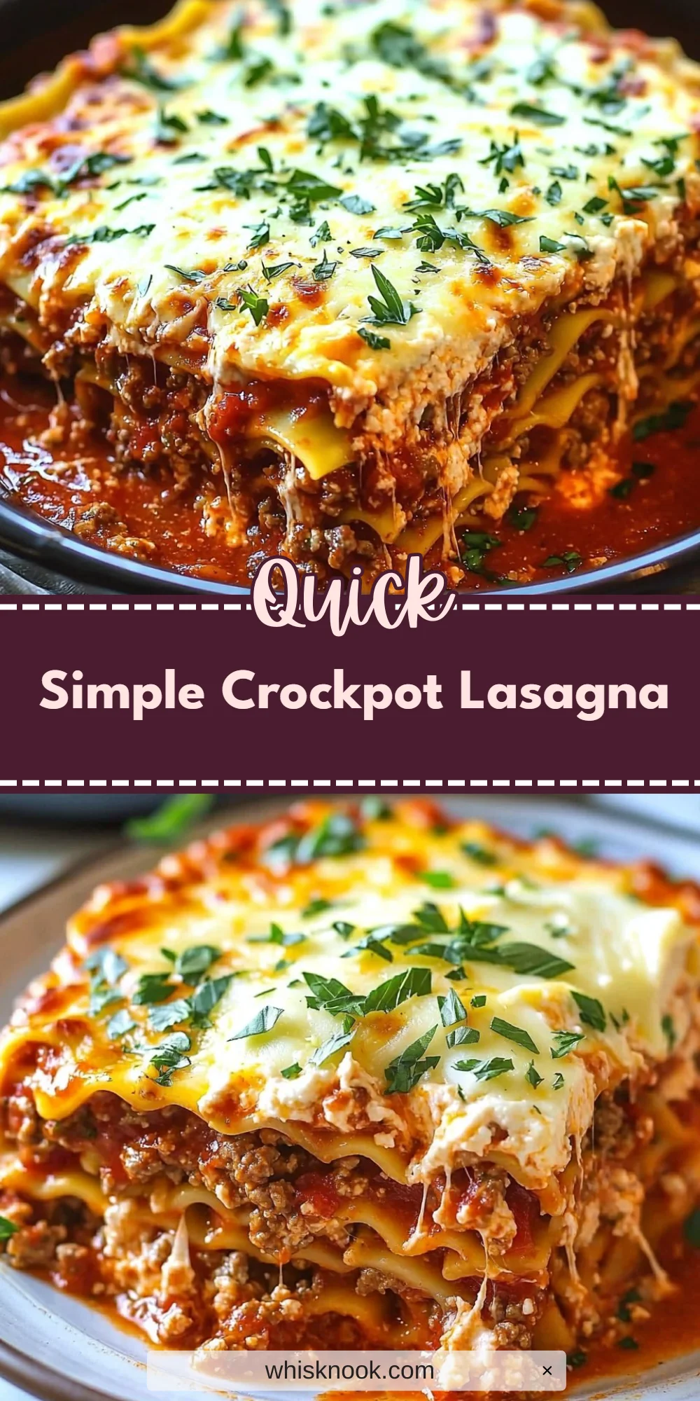 Simple Crockpot Lasagna