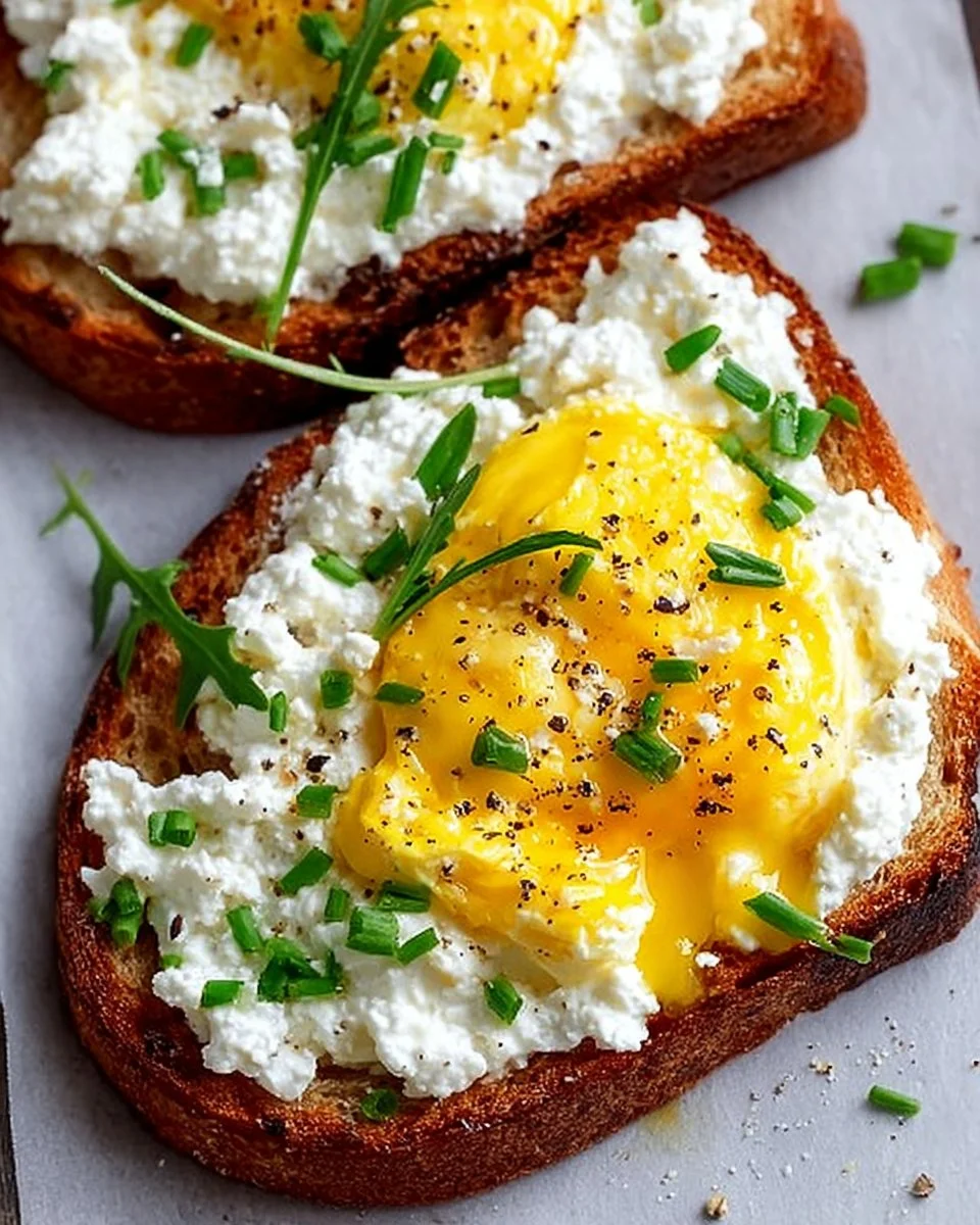 Simple Egg and Ricotta Toast