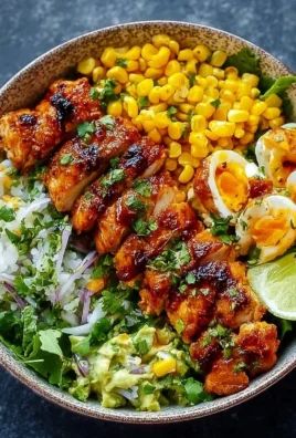 Delicious Street Corn Chicken Rice Bowl topped with fresh ingredients and spices.