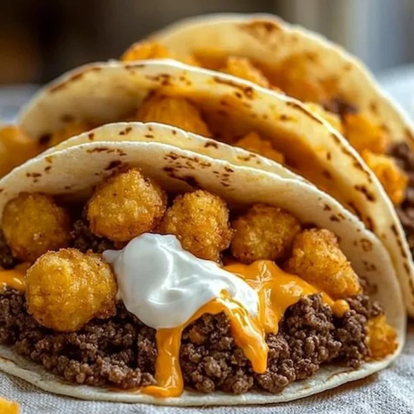 Homemade Taco Bell-style beef tacos on a plate, ready to serve.