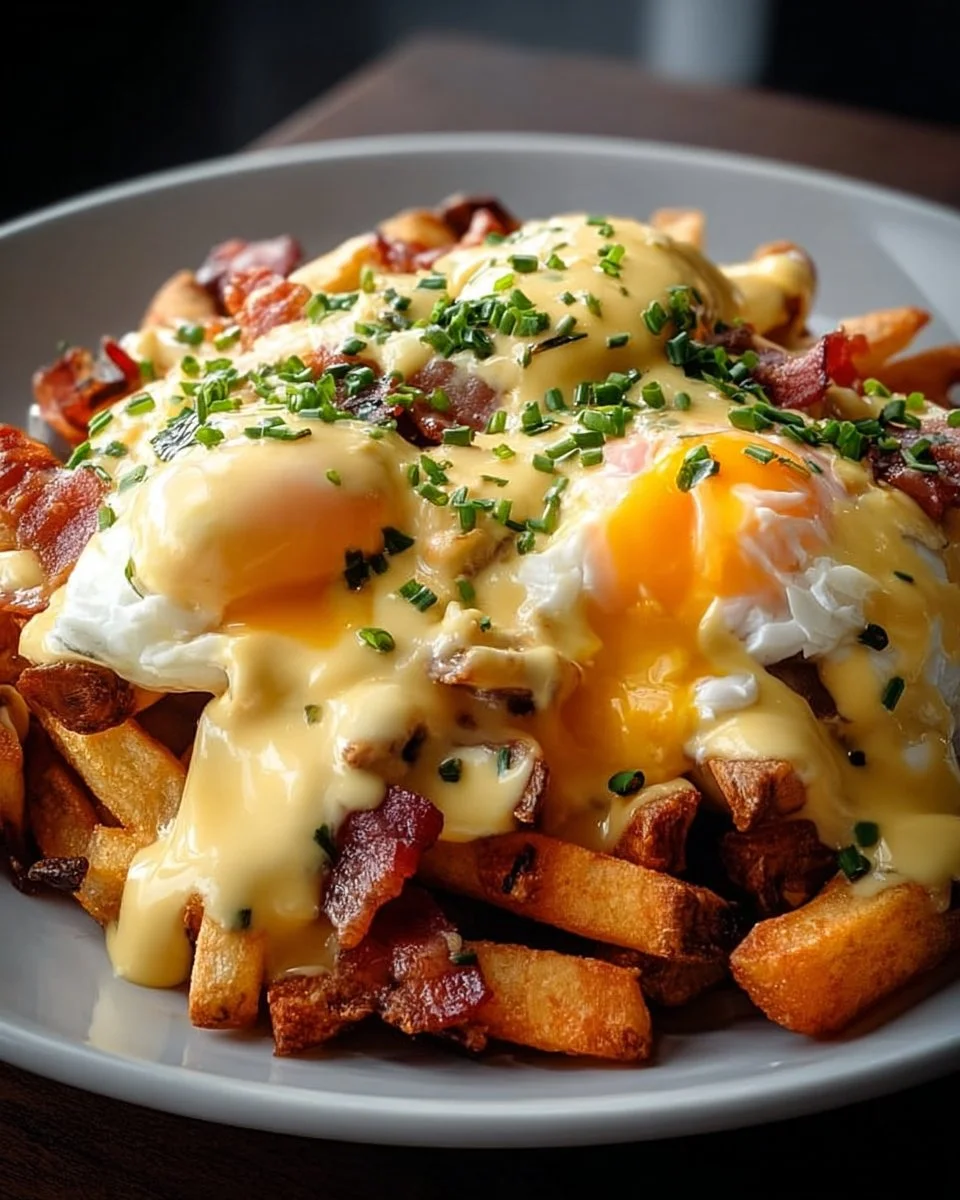 Ultimate Breakfast Poutine with Creamy Hollandaise Sauce