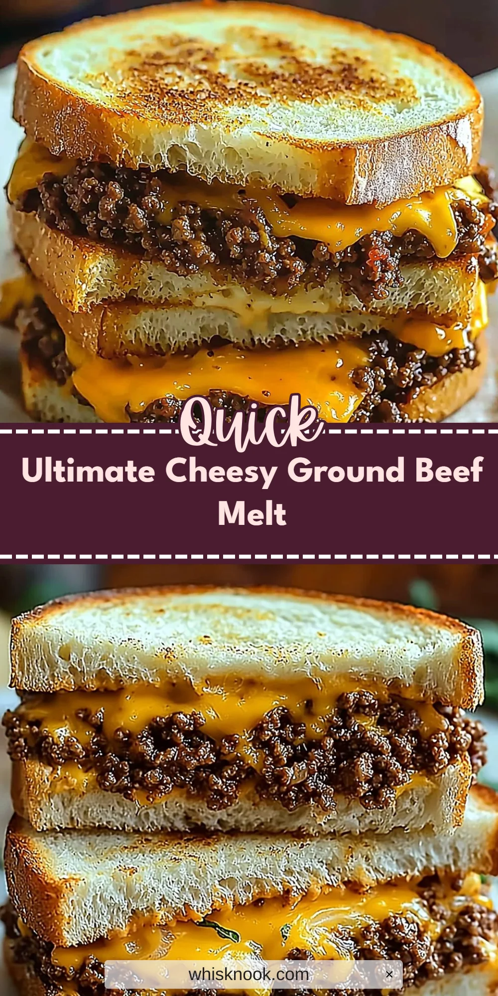 Ultimate Cheesy Ground Beef Melt