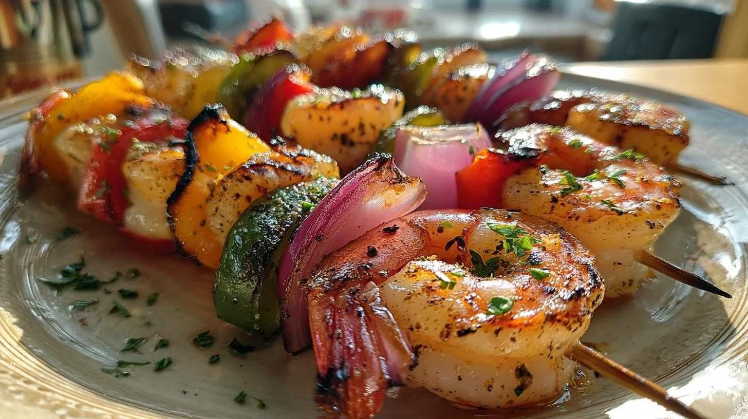 Amazing Grilled Shrimp Kabobs in 3 Minutes