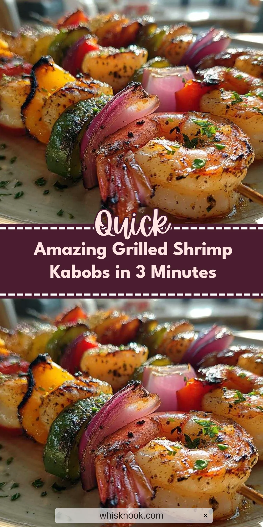 Amazing Grilled Shrimp Kabobs in 3 Minutes